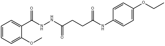 N-(4-ethoxyphenyl)-4-[2-(2-methoxybenzoyl)hydrazinyl]-4-oxobutanamide Struktur