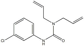 3-(3-chlorophenyl)-1,1-bis(prop-2-enyl)urea Struktur