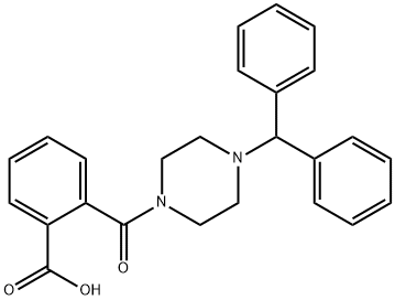 2-(4-benzhydrylpiperazin-4-ium-1-carbonyl)benzoate Struktur