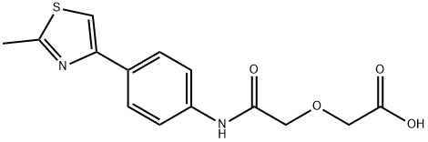 {2-[4-(2-methyl-1,3-thiazol-4-yl)anilino]-2-oxoethoxy}acetic acid Struktur