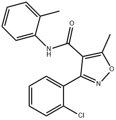 3-(2-chlorophenyl)-5-methyl-N-(2-methylphenyl)-1,2-oxazole-4-carboxamide Struktur