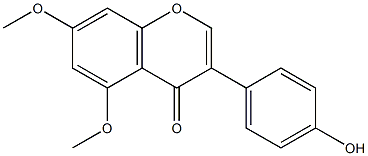 3-(4-hydroxyphenyl)-5,7-dimethoxychromen-4-one Struktur