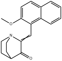 (2E)-2-[(2-methoxynaphthalen-1-yl)methylidene]-1-azabicyclo[2.2.2]octan-3-one Struktur