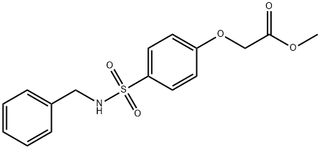 (4-Benzylsulfamoyl-phenoxy)-acetic acid methyl ester Struktur