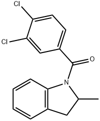 (3,4-Dichloro-phenyl)-(2-methyl-2,3-dihydro-indol-1-yl)-methanone Struktur