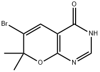 6-BROMO-7,7-DIMETHYL-7H-PYRANO[2,3-D]PYRIMIDIN-4-OL Struktur