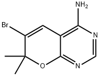 6-BROMO-7,7-DIMETHYL-7H-PYRANO[2,3-D]PYRIMIDIN-4-AMINE Struktur