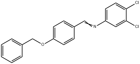 N-[4-(benzyloxy)benzylidene]-3,4-dichloroaniline Struktur