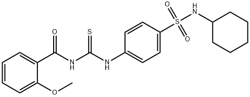 N-[({4-[(cyclohexylamino)sulfonyl]phenyl}amino)carbonothioyl]-2-methoxybenzamide Struktur