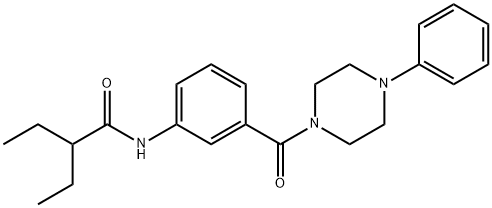 2-ethyl-N-[3-(4-phenylpiperazine-1-carbonyl)phenyl]butanamide Struktur