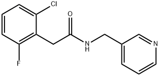 2-(2-chloro-6-fluorophenyl)-N-(pyridin-3-ylmethyl)acetamide Struktur