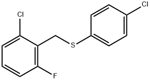 (2-CHLORO-6-FLUOROBENZYL)(4-CHLOROPHENYL)SULFANE Struktur