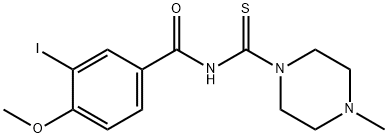 3-iodo-4-methoxy-N-(4-methylpiperazine-1-carbothioyl)benzamide Struktur