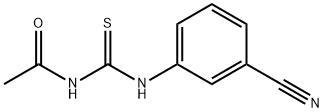 N-{[(3-cyanophenyl)amino]carbonothioyl}acetamide Struktur