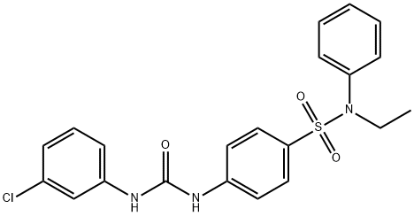 1-(3-chlorophenyl)-3-[4-[ethyl(phenyl)sulfamoyl]phenyl]urea Struktur