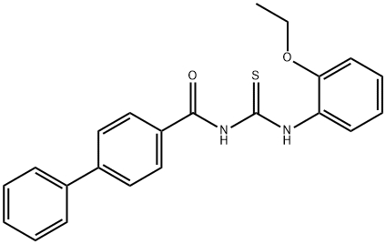 N-{[(2-ethoxyphenyl)amino]carbonothioyl}-4-biphenylcarboxamide Struktur