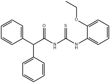 N-{[(2-ethoxyphenyl)amino]carbonothioyl}-2,2-diphenylacetamide Struktur