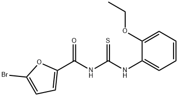 5-bromo-N-{[(2-ethoxyphenyl)amino]carbonothioyl}-2-furamide Struktur