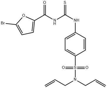 5-bromo-N-[({4-[(diallylamino)sulfonyl]phenyl}amino)carbonothioyl]-2-furamide Struktur