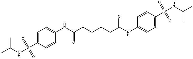 N,N'-bis{4-[(isopropylamino)sulfonyl]phenyl}hexanediamide Struktur