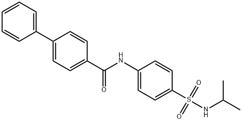 N-{4-[(isopropylamino)sulfonyl]phenyl}-4-biphenylcarboxamide Struktur