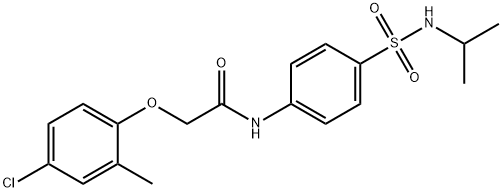 2-(4-chloro-2-methylphenoxy)-N-[4-(propan-2-ylsulfamoyl)phenyl]acetamide Struktur