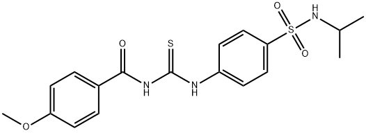 N-[({4-[(isopropylamino)sulfonyl]phenyl}amino)carbonothioyl]-4-methoxybenzamide Struktur