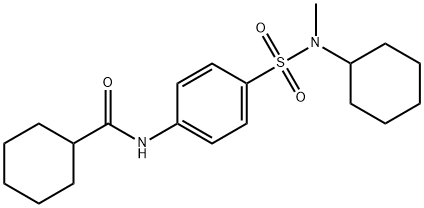 N-[4-[cyclohexyl(methyl)sulfamoyl]phenyl]cyclohexanecarboxamide Struktur