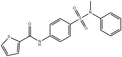 N-[4-[methyl(phenyl)sulfamoyl]phenyl]thiophene-2-carboxamide Struktur