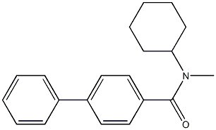 N-cyclohexyl-N-methyl-4-phenylbenzamide Struktur