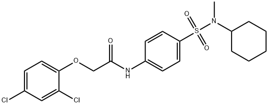 N-[4-[cyclohexyl(methyl)sulfamoyl]phenyl]-2-(2,4-dichlorophenoxy)acetamide Struktur