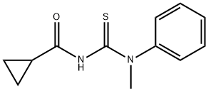 N-{[methyl(phenyl)amino]carbonothioyl}cyclopropanecarboxamide Struktur