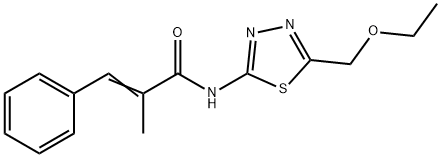 (E)-N-[5-(ethoxymethyl)-1,3,4-thiadiazol-2-yl]-2-methyl-3-phenylprop-2-enamide Struktur