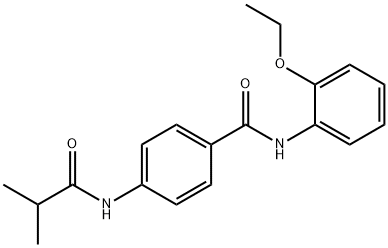 N-(2-ethoxyphenyl)-4-(2-methylpropanoylamino)benzamide Struktur