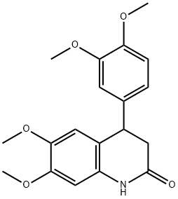 4-(3,4-dimethoxyphenyl)-6,7-dimethoxy-3,4-dihydro-1H-quinolin-2-one Struktur