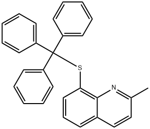 2-methyl-8-tritylsulfanylquinoline Struktur