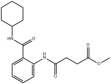 methyl 4-({2-[(cyclohexylamino)carbonyl]phenyl}amino)-4-oxobutanoate Struktur