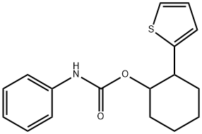 Phenyl-carbamic acid 2-thiophen-2-yl-cyclohexyl ester Struktur