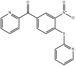 [3-Nitro-4-(pyridin-2-ylsulfanyl)-phenyl]-pyridin-2-yl-methanone Struktur