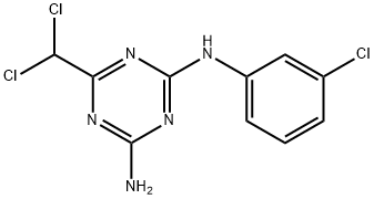 N-(3-Chloro-phenyl)-6-dichloromethyl-[1,3,5]triazine-2,4-diamine Struktur