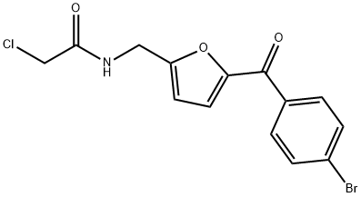 N-[5-(4-Bromo-benzoyl)-furan-2-ylmethyl]-2-chloro-acetamide Struktur