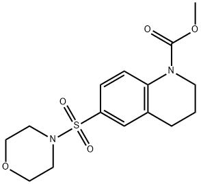 methyl 6-(morpholin-4-ylsulfonyl)-3,4-dihydroquinoline-1(2H)-carboxylate Struktur