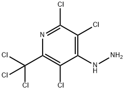 2,3,5-trichloro-4-hydrazinyl-6-(trichloromethyl)pyridine Struktur