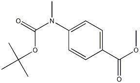 METHYL 4-(TERT-BUTOXYCARBONYL(METHYL)AMINO)BENZOATE Struktur