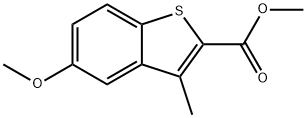 5-Methoxy-3-methyl-benzo[b]thiophene-2-carboxylic acid methyl ester Struktur