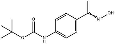 tert-butyl N-{4-[(1E)-1-(hydroxyimino)ethyl]phenyl}carbamate Struktur