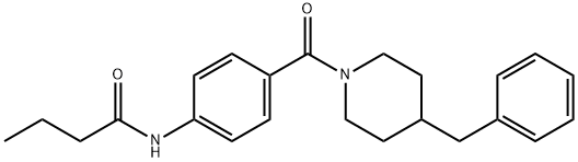 N-{4-[(4-benzylpiperidin-1-yl)carbonyl]phenyl}butanamide Struktur