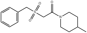 2-benzylsulfonyl-1-(4-methylpiperidin-1-yl)ethanone Struktur