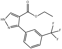 ethyl 5-[3-(trifluoromethyl)phenyl]-1H-pyrazole-4-carboxylate Struktur