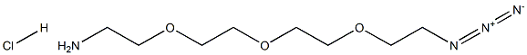 Ethanamine, 2-[2-[2-(2-azidoethoxy)ethoxy]ethoxy]-, monohydrochloride Struktur